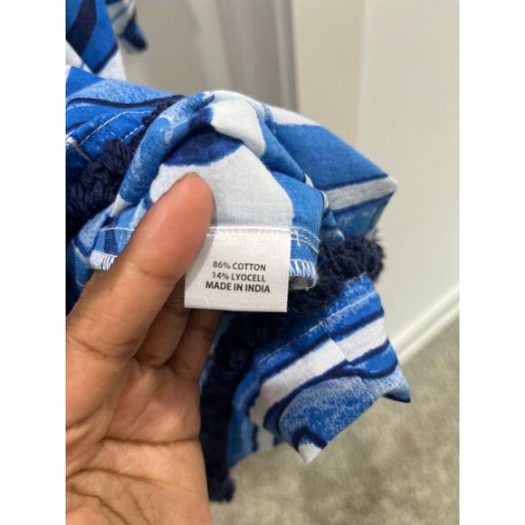 Tuckernuck TNUCK BEACH Capri Blue Majolica Tile Bondi Coverup Sz 3XL - Picture 8 of 11